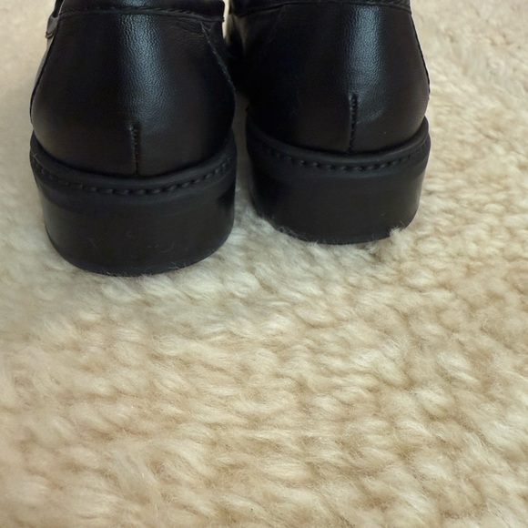 CHANEL Quilted Black Loafers with Gold Accents - Picture 3 of 5